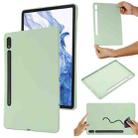 For Samsung Galaxy Tab S8 / S7 Pure Color Liquid Silicone Shockproof Tablet Case(Green) - 1
