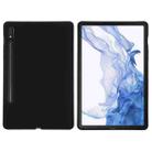 For Samsung Galaxy Tab S8 Ultra Pure Color Liquid Silicone Shockproof Tablet Case(Black) - 2