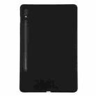 For Samsung Galaxy Tab S8 Ultra Pure Color Liquid Silicone Shockproof Tablet Case(Black) - 3