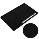 For Samsung Galaxy Tab S8 Ultra Pure Color Liquid Silicone Shockproof Tablet Case(Black) - 6