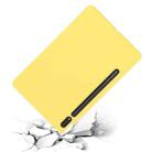 For Samsung Galaxy Tab S8 Ultra Pure Color Liquid Silicone Shockproof Tablet Case(Yellow) - 4