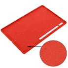 For Samsung Galaxy Tab S8 Ultra Pure Color Liquid Silicone Shockproof Tablet Case(Red) - 6