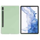 For Samsung Galaxy Tab S8 Ultra Pure Color Liquid Silicone Shockproof Tablet Case(Green) - 2