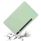 For Samsung Galaxy Tab S8 Ultra Pure Color Liquid Silicone Shockproof Tablet Case(Green) - 4