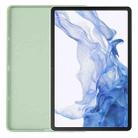 For Samsung Galaxy Tab S8 Ultra Pure Color Liquid Silicone Shockproof Tablet Case(Green) - 5