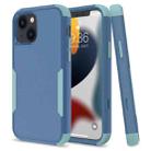 For iPhone 14 Commuter Shockproof TPU + PC Phone Case (Royal Blue+Grey Green) - 1