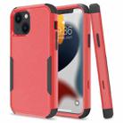 For iPhone 14 Commuter Shockproof TPU + PC Phone Case (Red+Black) - 1