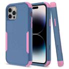 For iPhone 14 Pro Commuter Shockproof TPU + PC Phone Case (Royal Blue+Pink) - 1