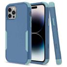 For iPhone 14 Pro Commuter Shockproof TPU + PC Phone Case (Royal Blue+Grey Green) - 1