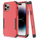 For iPhone 14 Pro Commuter Shockproof TPU + PC Phone Case (Red+Black) - 1
