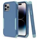 For iPhone 14 Pro Max Commuter Shockproof TPU + PC Phone Case (Royal Blue+Grey Green) - 1