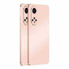 For Honor 50 Pro Ultra Thin Electroplated Frosted TPU Phone Case(Light Pink) - 1