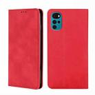 For Motorola Moto G22 Skin Feel Magnetic Horizontal Flip Leather Phone Case(Red) - 1