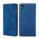 For Motorola Moto G22 Skin Feel Magnetic Horizontal Flip Leather Phone Case(Blue) - 1