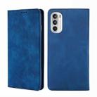 For Motorola Moto G52 4G/G82 5G Skin Feel Magnetic Horizontal Flip Leather Phone Case(Blue) - 1