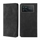 For vivo iQOO 9 5G Skin Feel Magnetic Horizontal Flip Leather Phone Case(Black) - 1