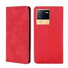 For vivo iQOO Neo6 5G Skin Feel Magnetic Horizontal Flip Leather Phone Case(Red) - 1