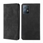 For vivo iQOO U5 5G Skin Feel Magnetic Horizontal Flip Leather Phone Case(Black) - 1