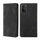 For OPPO A36 4G/A76 4G Global Skin Feel Magnetic Horizontal Flip Leather Phone Case(Black) - 1
