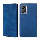 For OPPO A57 5G 2022/Realme Q5i Skin Feel Magnetic Horizontal Flip Leather Phone Case(Blue) - 1