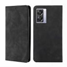 For OPPO A57 5G 2022/Realme Q5i Skin Feel Magnetic Horizontal Flip Leather Phone Case(Black) - 1