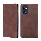 For OPPO Find X5 Lite Skin Feel Magnetic Horizontal Flip Leather Phone Case(Dark Brown) - 1