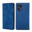 For OPPO Find X5 Pro Skin Feel Magnetic Horizontal Flip Leather Phone Case(Blue) - 1