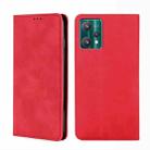For OPPO Realme 9 Pro Skin Feel Magnetic Horizontal Flip Leather Phone Case(Red) - 1