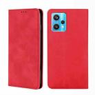 For OPPO Realme 9 Pro+ Skin Feel Magnetic Horizontal Flip Leather Phone Case(Red) - 1