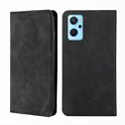 For OPPO Realme 9i/A36 4G/A96 4G/K10 4G/A76 4G Skin Feel Magnetic Horizontal Flip Leather Phone Case(Black) - 1