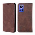 For OPPO Realme GT Neo3 Skin Feel Magnetic Horizontal Flip Leather Phone Case(Dark Brown) - 1