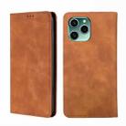 For Honor 60 SE Skin Feel Magnetic Horizontal Flip Leather Phone Case(Light Brown) - 1