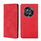 For Honor Magic4 Pro Skin Feel Magnetic Horizontal Flip Leather Phone Case(Red) - 1