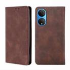 For Honor X7 4G Skin Feel Magnetic Horizontal Flip Leather Phone Case(Dark Brown) - 1