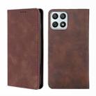 For Honor X30i Skin Feel Magnetic Horizontal Flip Leather Phone Case(Dark Brown) - 1