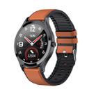 MK10 1.3 inch IPS Color Full-screen Touch Leather Belt Smart Watch, Support Weather Forecast / Heart Rate Monitor / Sleep Monitor / Blood Pressure Monitoring(Brown) - 1