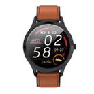 MK10 1.3 inch IPS Color Full-screen Touch Leather Belt Smart Watch, Support Weather Forecast / Heart Rate Monitor / Sleep Monitor / Blood Pressure Monitoring(Brown) - 2