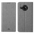For Sharp Aquos R7 ViLi DMX Series Shockproof TPU + PU Leather Magnetic Attraction Horizontal Flip Case(Grey) - 1