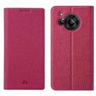 For Sharp Aquos R7 ViLi DMX Series Shockproof TPU + PU Leather Magnetic Attraction Horizontal Flip Case(Rose Red) - 1