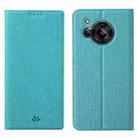 For Sharp Aquos R7 ViLi DMX Series Shockproof TPU + PU Leather Magnetic Attraction Horizontal Flip Case(Blue) - 1