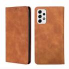 For Samsung Galaxy A23 5G Skin Feel Magnetic Horizontal Flip Leather Phone Case(Light Brown) - 1