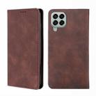 For Samsung Galaxy M33 5G Skin Feel Magnetic Horizontal Flip Leather Phone Case(Dark Brown) - 1