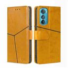 For Motorola Edge 30 Geometric Stitching Horizontal Flip Leather Phone Case(Yellow) - 1