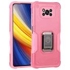 For Xiaomi Poco X3 / X3 Pro Ring Holder Non-slip Shockproof Armor Phone Case(Pink) - 1