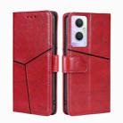 For OPPO A96 5G Geometric Stitching Horizontal Flip Leather Phone Case(Red) - 1