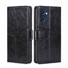 For OPPO Find X5 Lite Geometric Stitching Horizontal Flip Leather Phone Case(Black) - 1