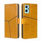 For OPPO Realme 9i Geometric Stitching Horizontal Flip Leather Phone Case(Yellow) - 1