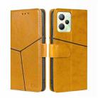 For OPPO Realme C35 Geometric Stitching Horizontal Flip Leather Phone Case(Yellow) - 1