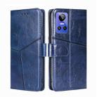 For OPPO Realme GT Neo3 Geometric Stitching Horizontal Flip Leather Phone Case(Blue) - 1