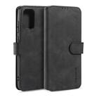 For Galaxy S20 DG.MING Retro Oil Side Horizontal Flip Case with Holder & Card Slots & Wallet(Black) - 1